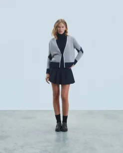 Pull Cardigan À Motif Losange
