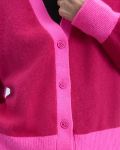 Pull Cardigan Bicolore Léger
