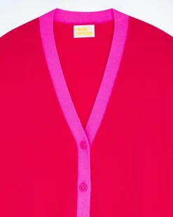Pull Cardigan Bicolore Léger