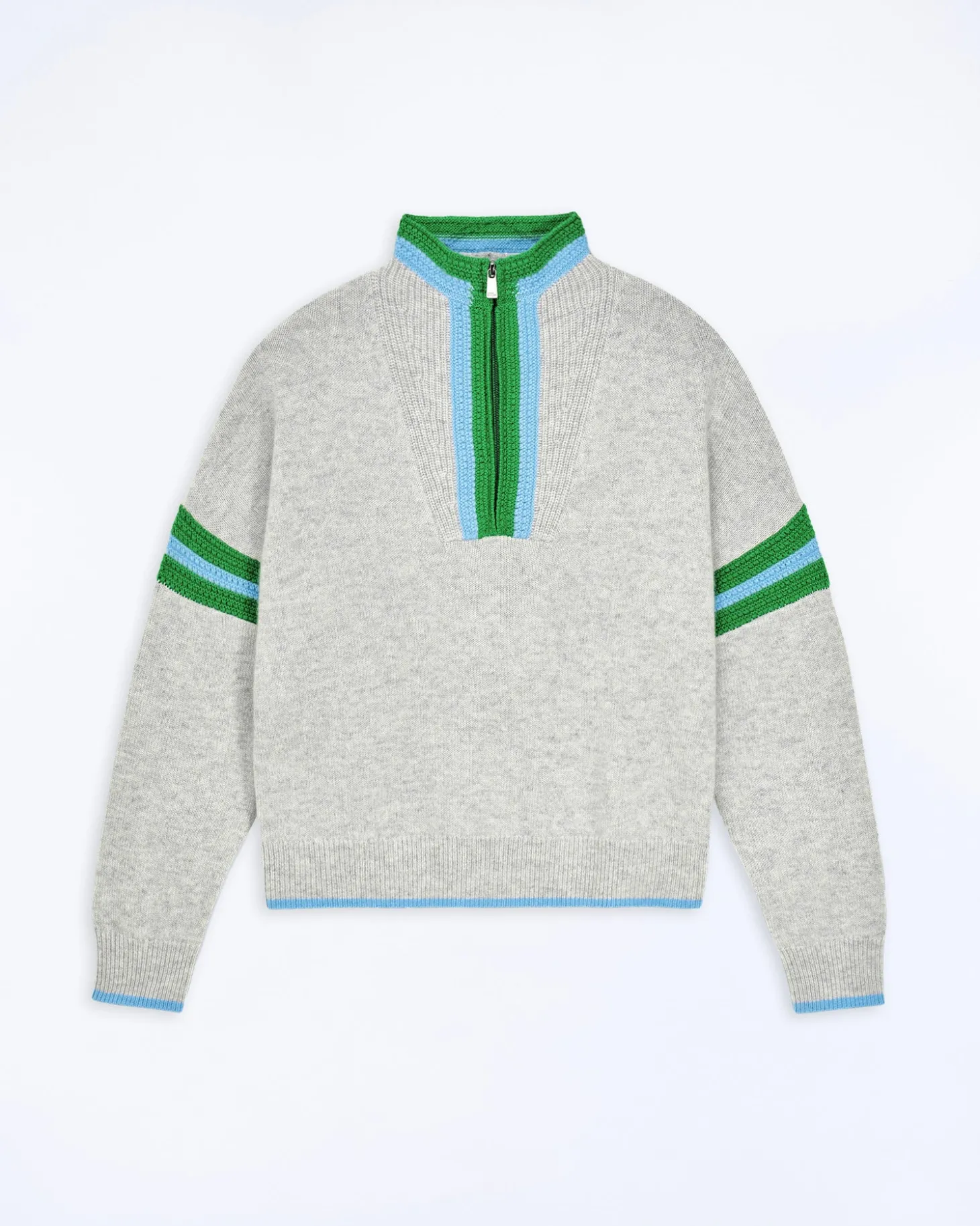 Pull Col Camionneur Bord-Côtes Tricot Ajouré