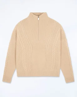 Pull Col Camionneur Torsades