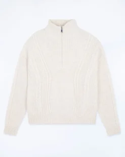 Pull Col Camionneur Torsades