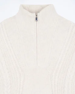 Pull Col Camionneur Torsades