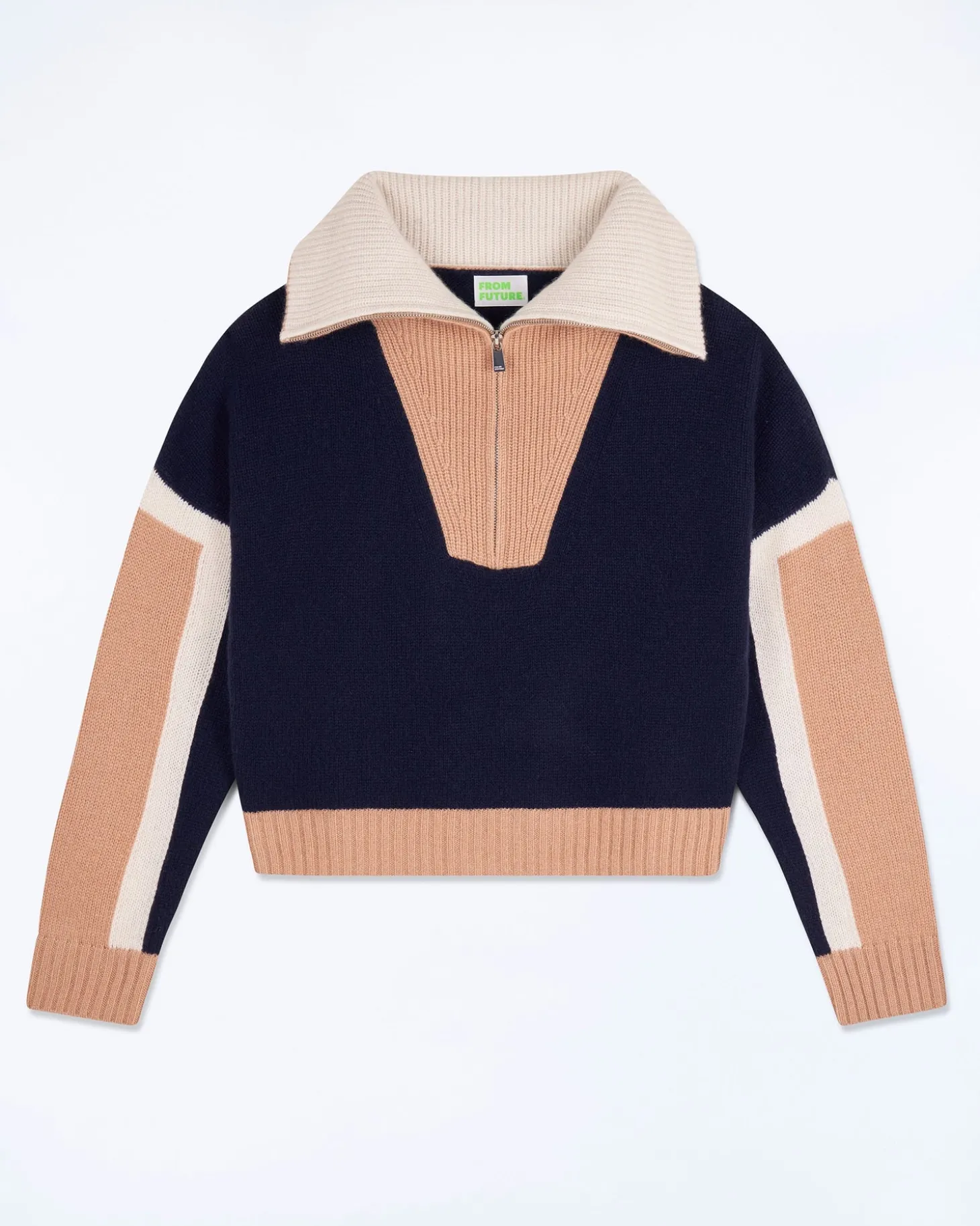 Pull Col Camionneur Tricolore