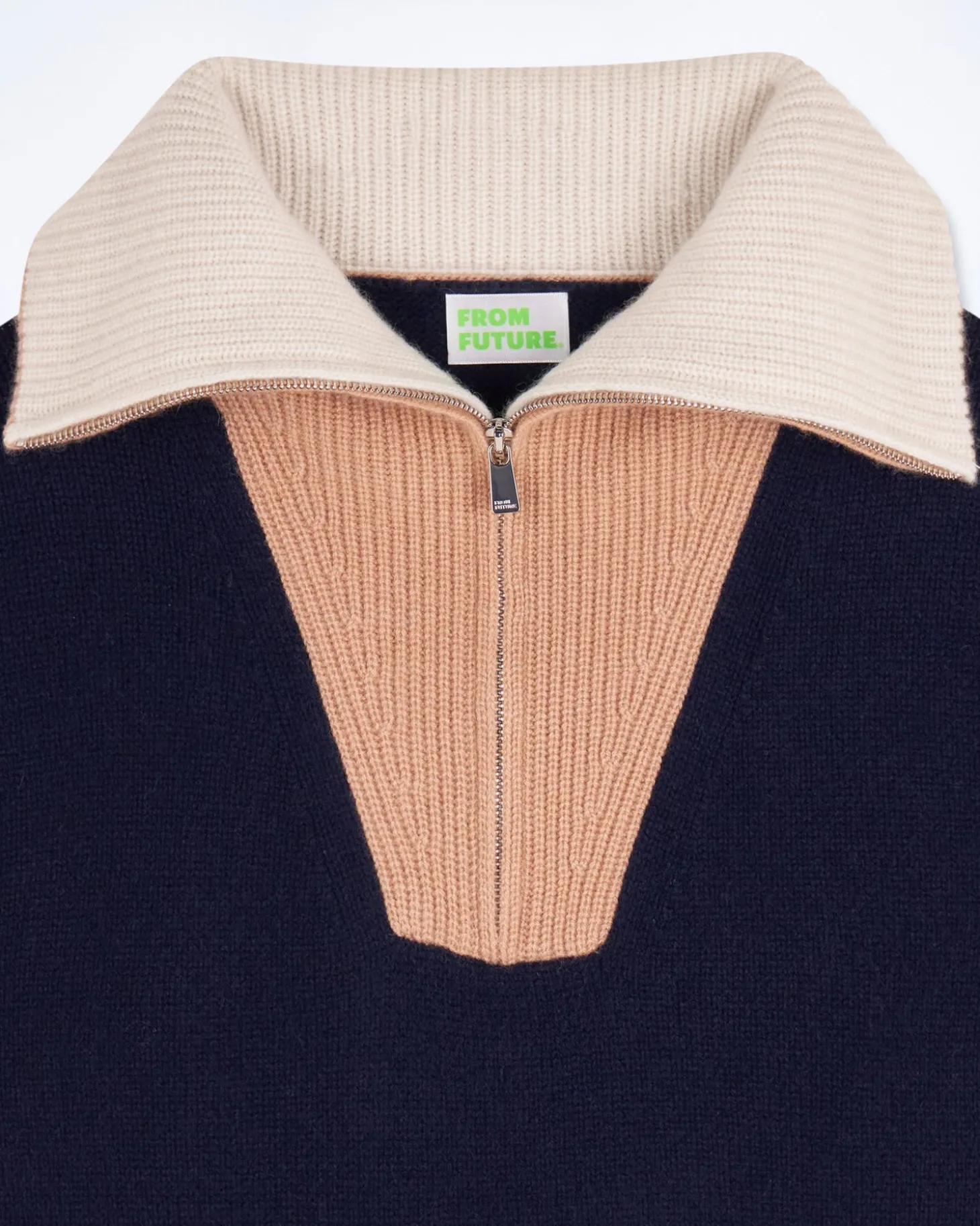 Pull Col Camionneur Tricolore