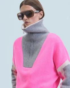 Pull Col Camionneur Tricolore