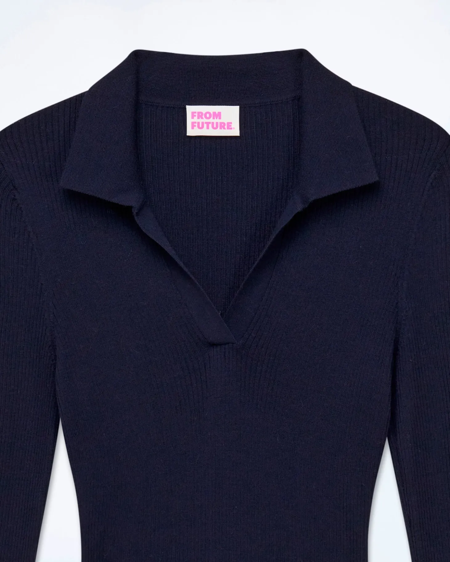 Pull Col Polo à Côtes Bijou