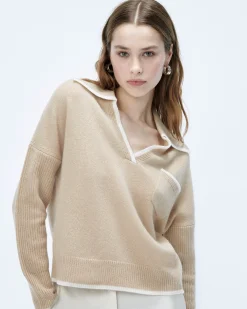 Pull Col Polo Bicolore