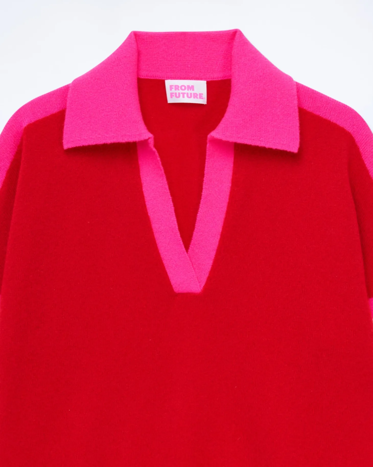 Pull Col Polo Tricolore