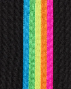 Pull Col Rond Bande Multicolore Aux Manches