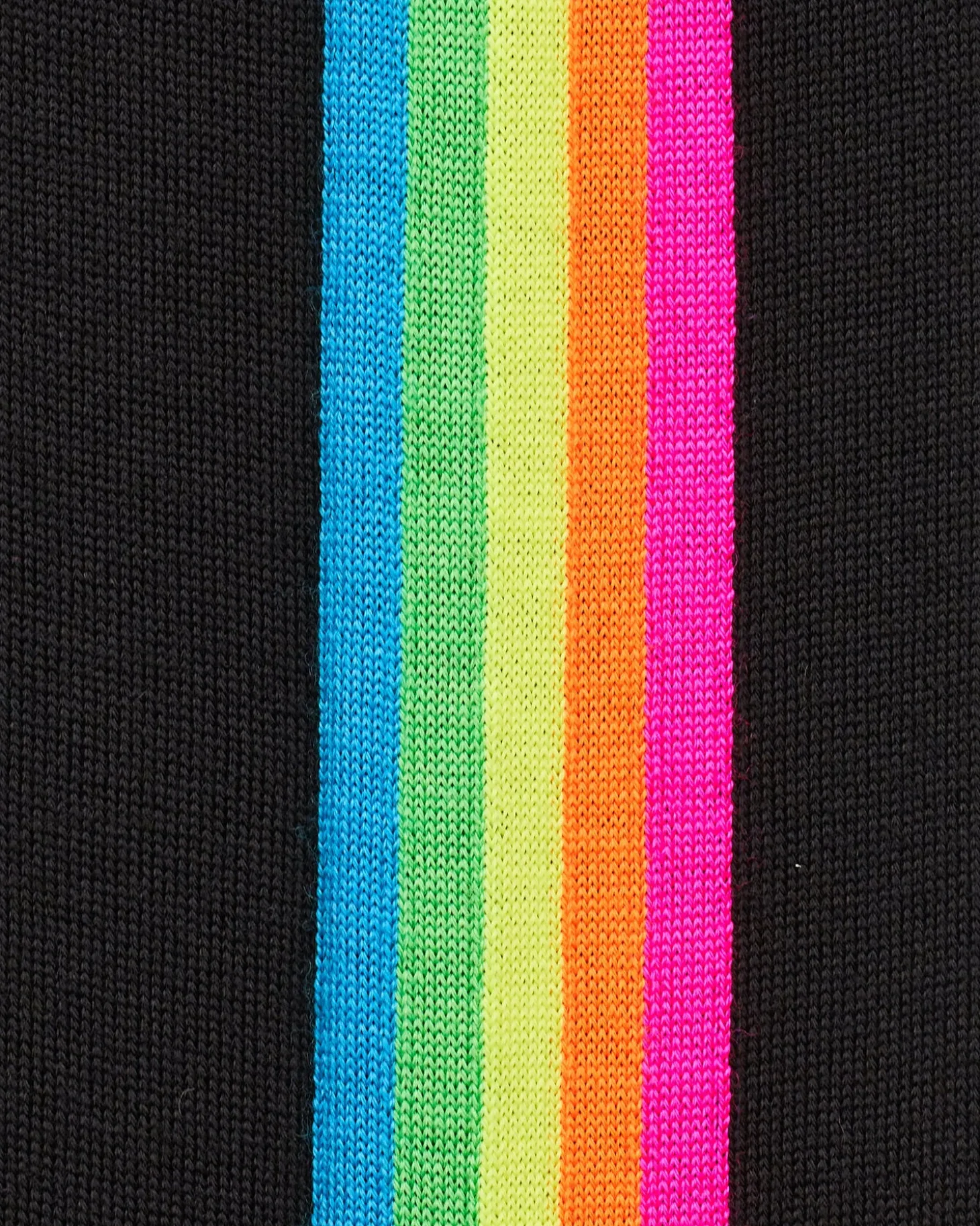 Pull Col Rond Bande Multicolore Aux Manches
