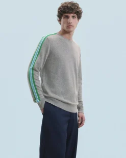 Pull Col Rond Bandes
