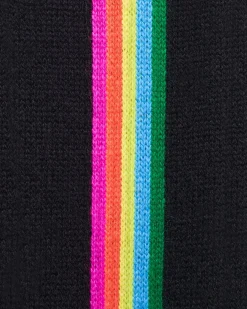 Pull Col Rond Bandes Manches Multicolore
