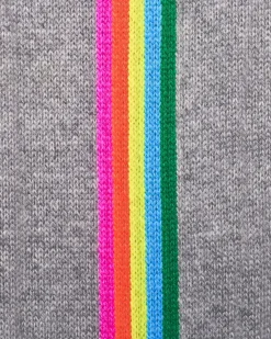 Pull Col Rond Bandes Manches Multicolore
