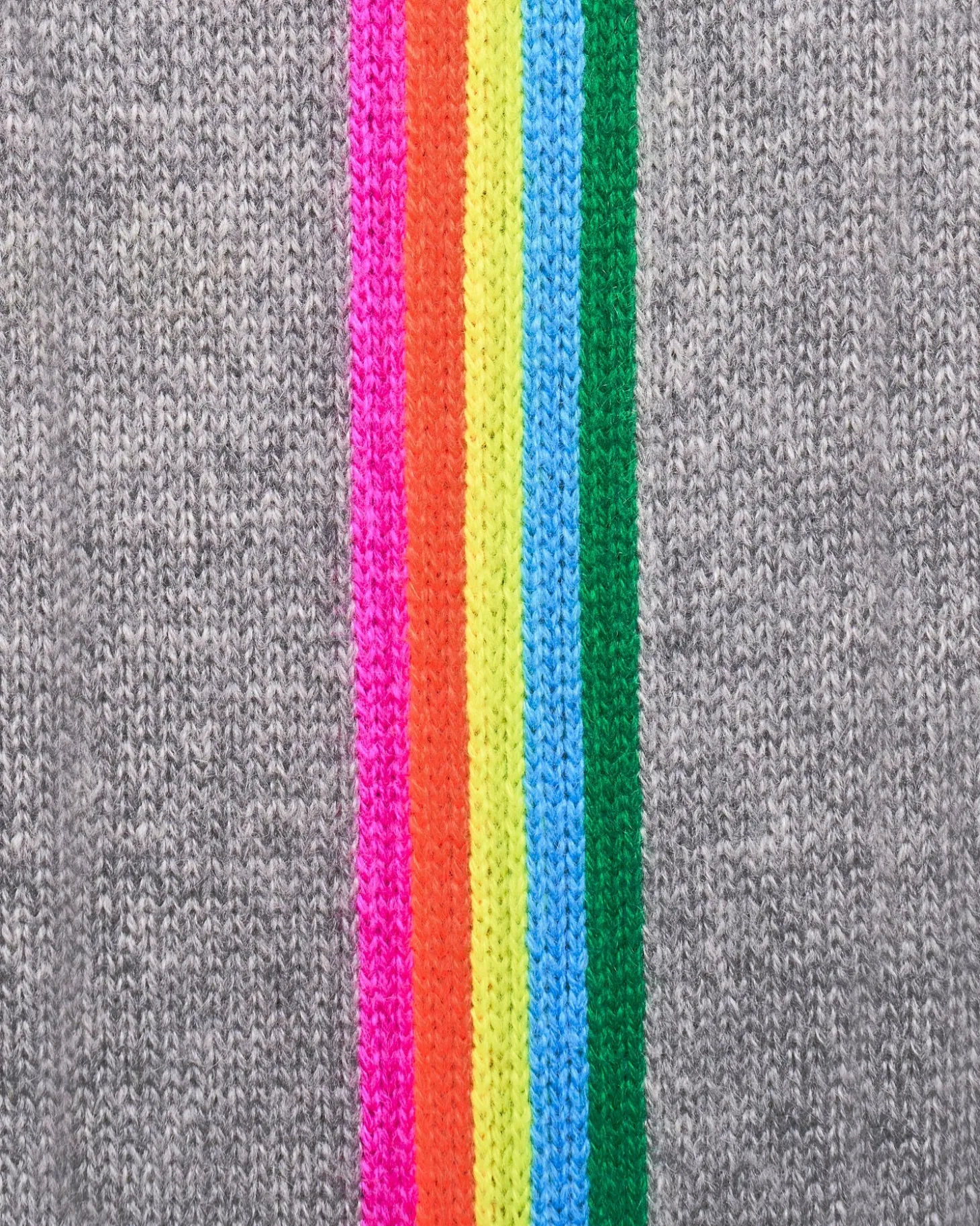 Pull Col Rond Bandes Manches Multicolore