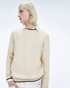Pull Col Rond Bord Contraste