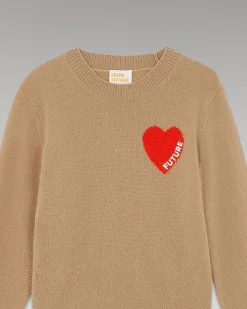 Pull Col Rond Coeur Léger