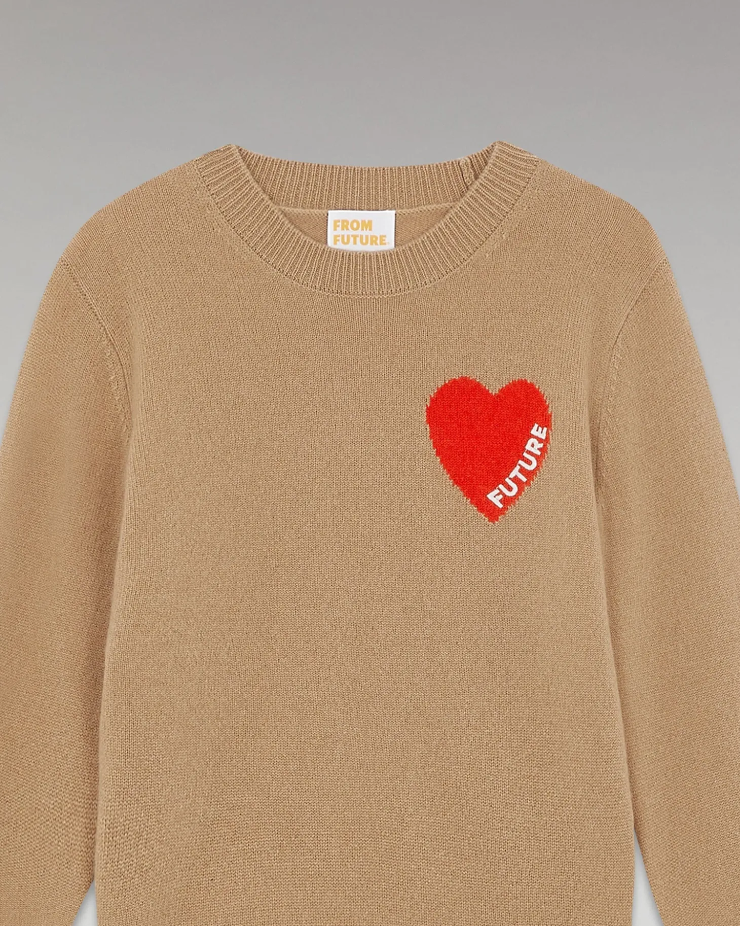 Pull Col Rond Coeur Léger