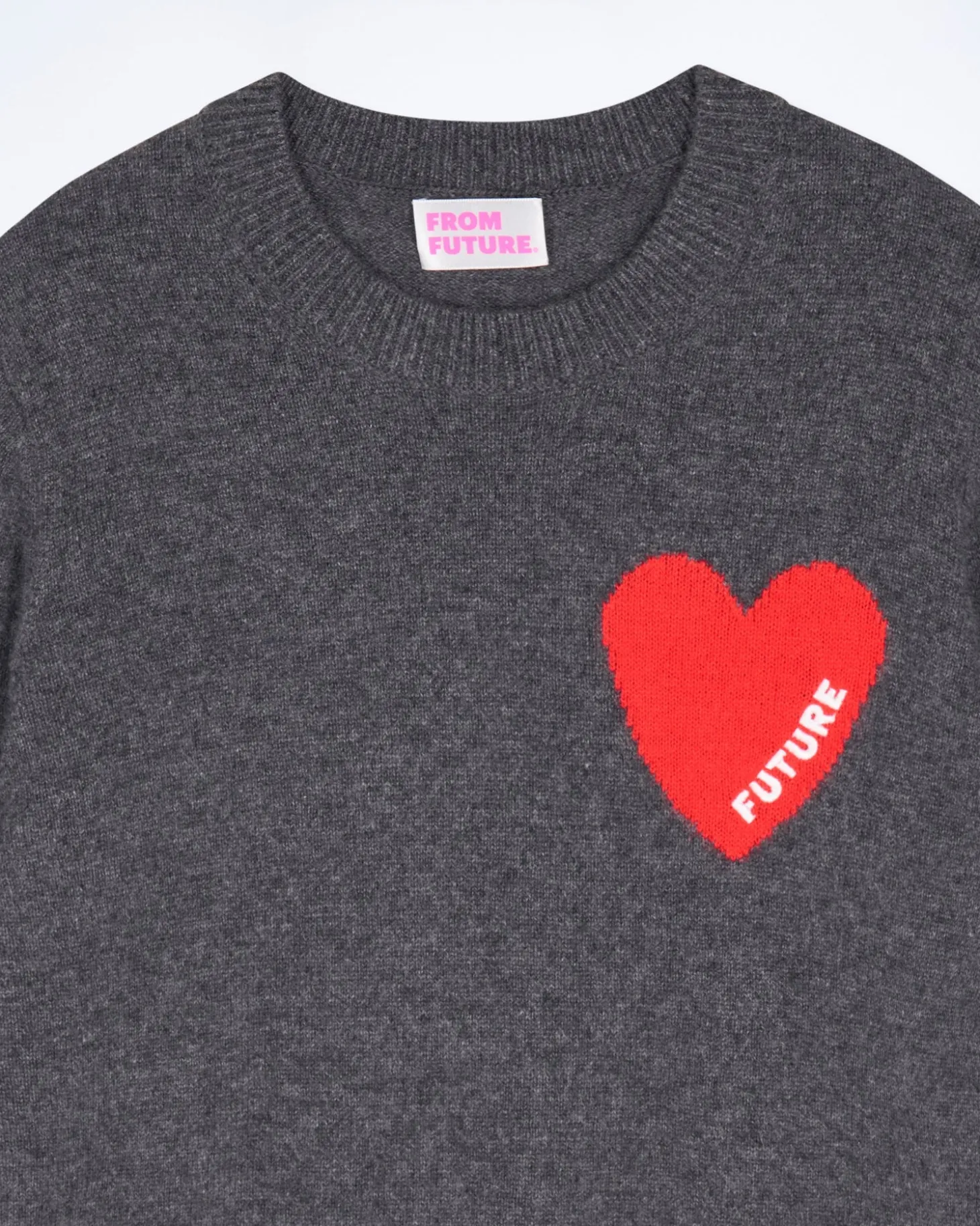 Pull Col Rond Coeur Léger