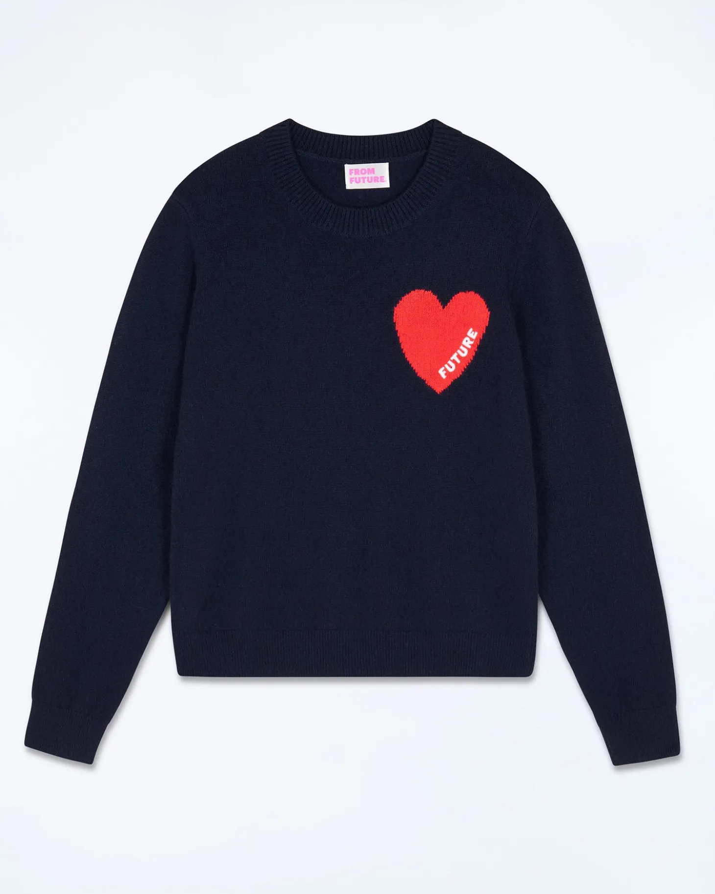 Pull Col Rond Coeur Léger