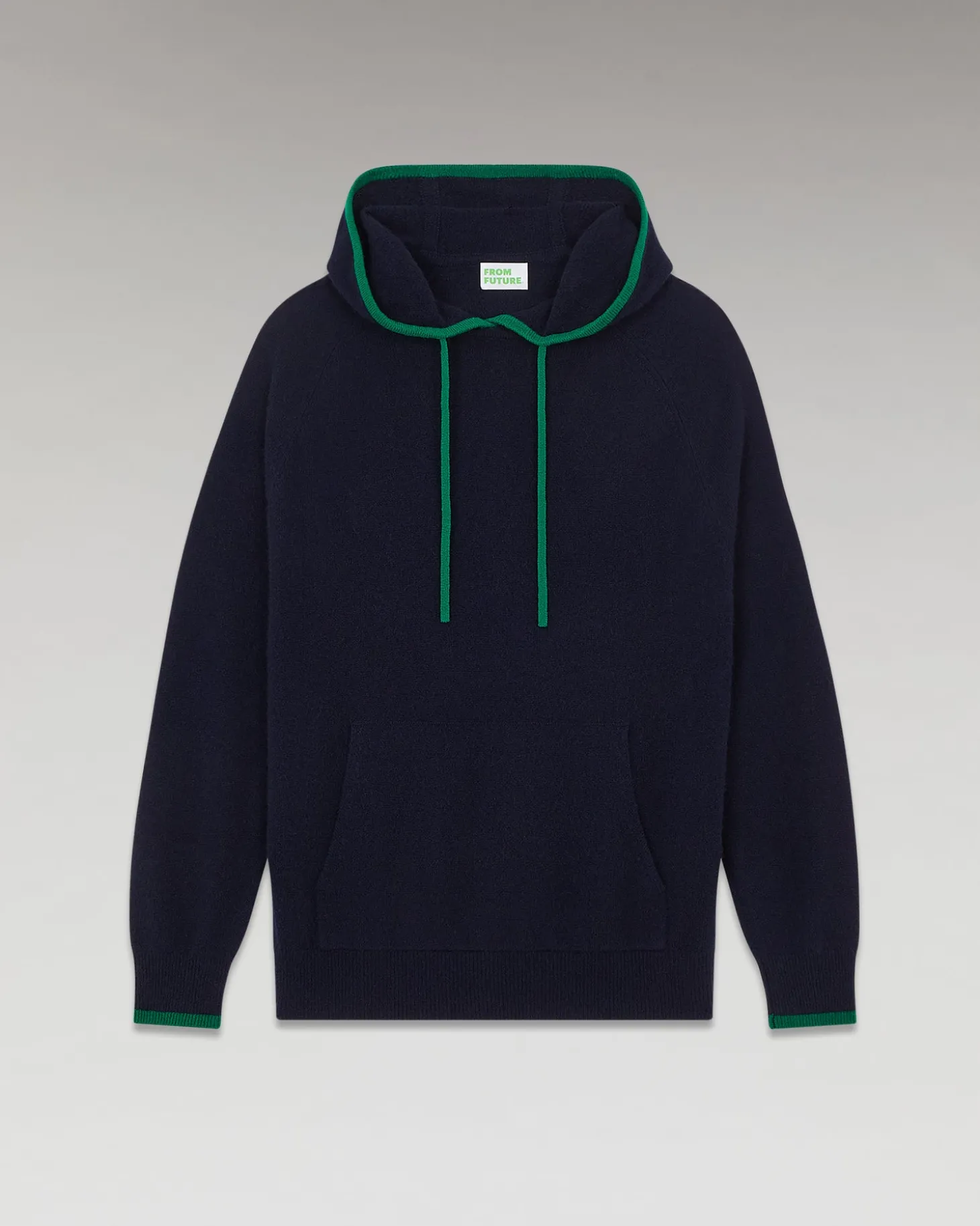 Pull Hoodie Liserets Contrastes Léger
