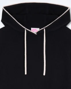 Pull Hoodie Liserets Contrastes Léger