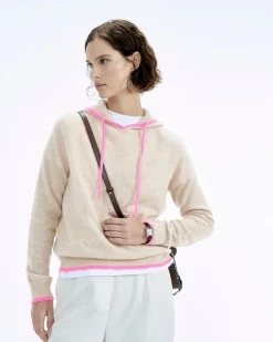 Pull Hoodie Oversize Liserets Contrastes