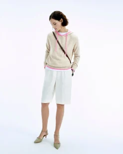 Pull Hoodie Oversize Liserets Contrastes