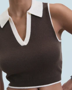 Pull Sans Manche Bicolore