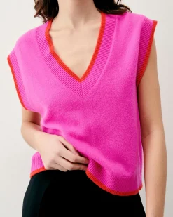 Pull Sans Manche Bicolore