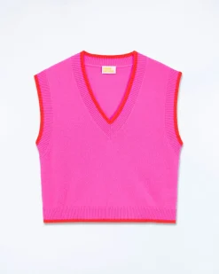 Pull Sans Manche Bicolore
