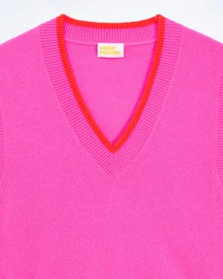 Pull Sans Manche Bicolore