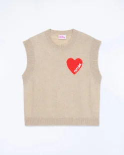 Pull Sans Manche Coeur