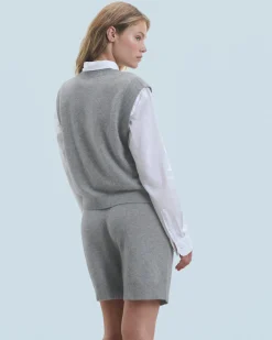 Pull Sans Manche Coeur Léger