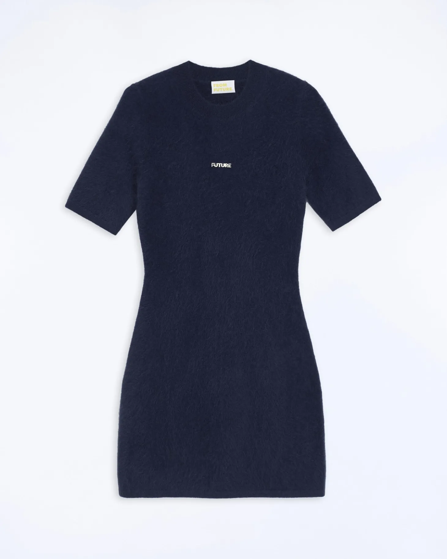 Robe Courte Manche Courte En Cachemire Brossé