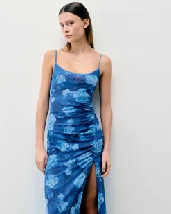 Robe Longue Bretelles Fines Mesh