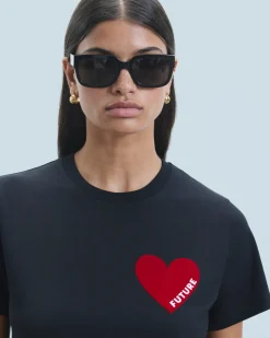 T-shirt Col Rond Coeur