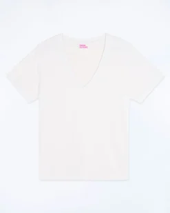 T-shirt Col V Manches Courtes